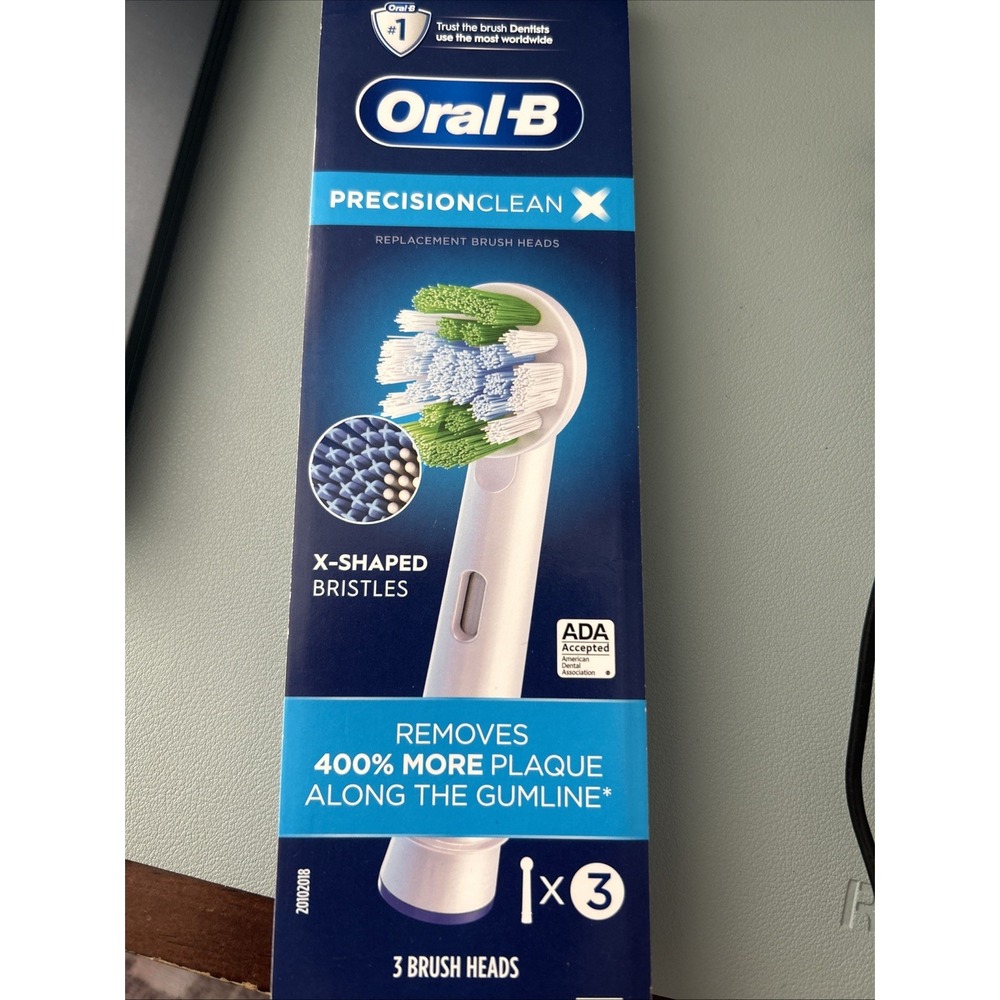 Oral-B Precision Clean X-Shaped Replacement Brush Heads 3 Count White EB20RX